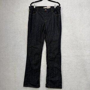 Dickies UVU Jeans Womens 8 Tall Dark Wash Relaxed Fit Straight Leg Workwear